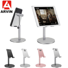 Load image into Gallery viewer, Arvin Adjustable Aluminum Alloy Cell Phone Tablet Holder For Ipad Pro Iphone XS XR Samsung Tablet Mobile Phone Desk Stand Mount