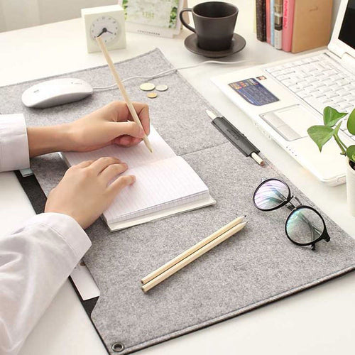 New Comfortable Computer Desk Table Felt Mat Office Desk Mouse Pad Holder Laptop Cases Cushion Mouse Pads QJY99